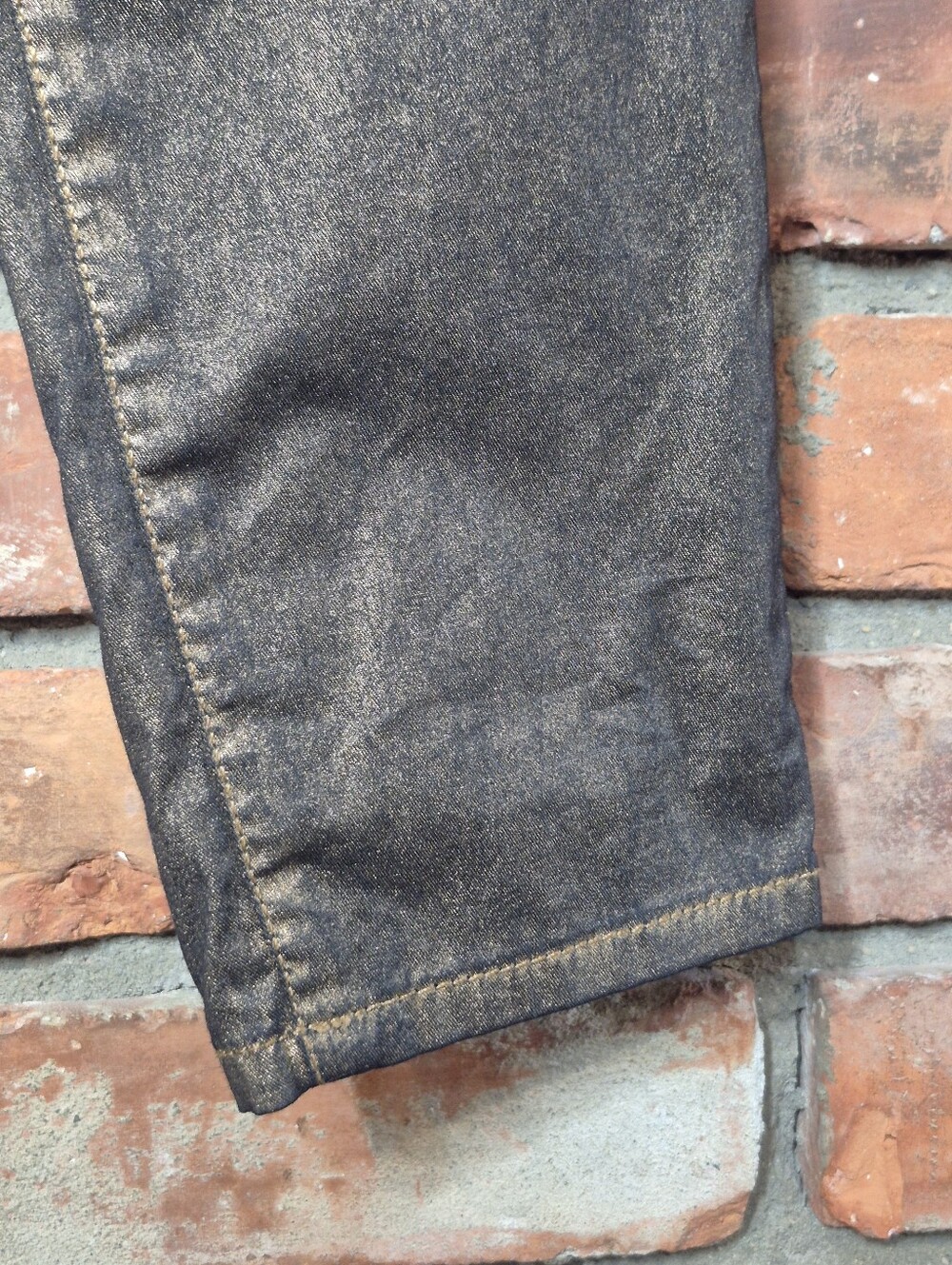 Mavi Serena Copper Coated Jeans Metallic Bronze Low Rise Super Skinny Y2K 28 - Picture 7 of 15